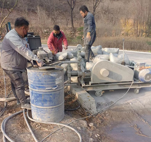 龙潭路面下沉注浆